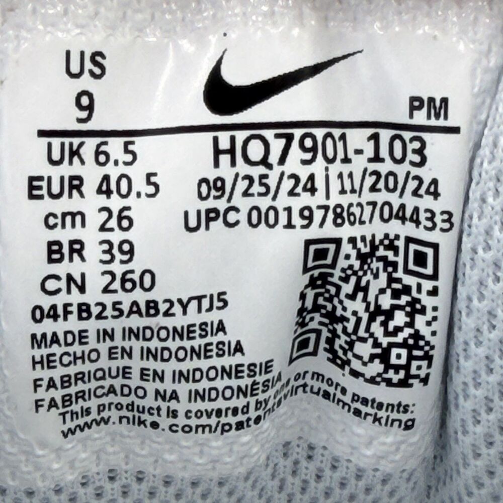 Nike V5 RNR Running Womens Size 9 White Blue Tint Grey Silver HQ7901-103 - Picture 10 of 12